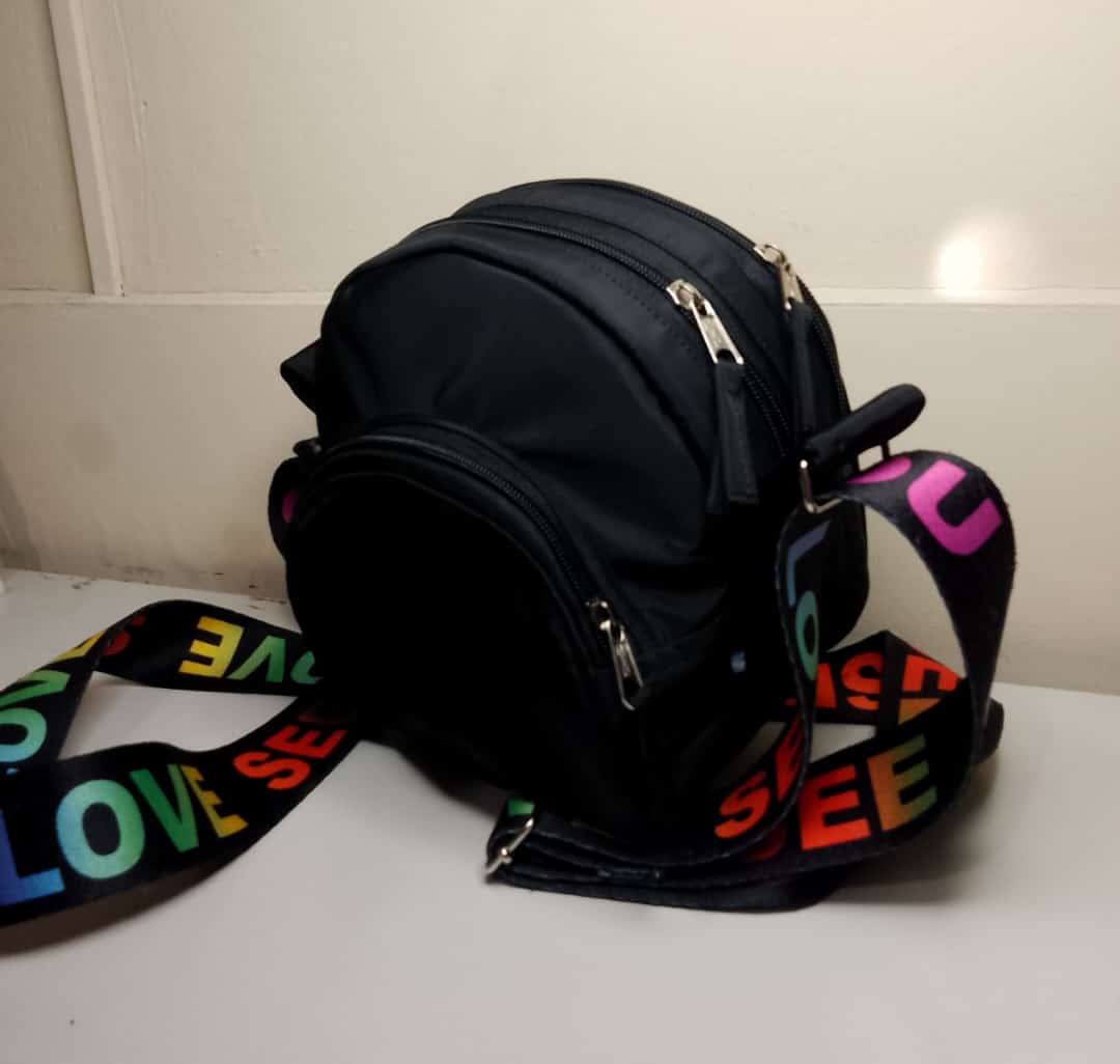 bandolera circular negra negra