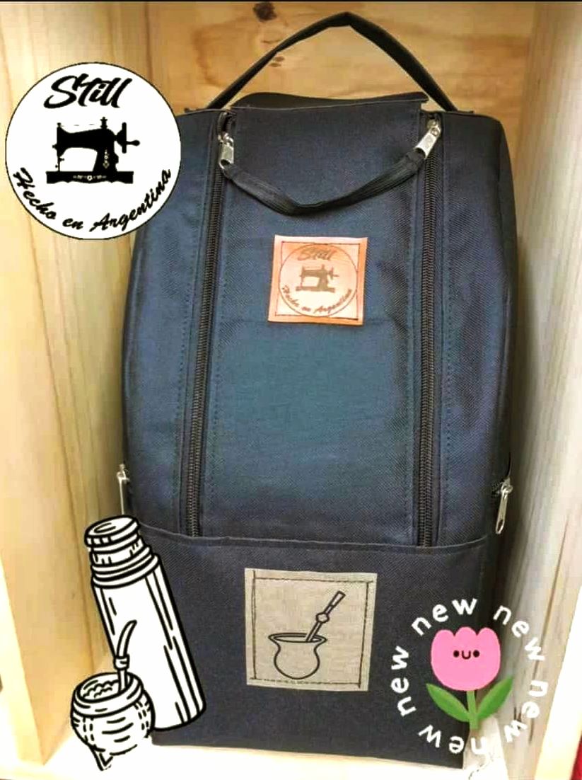 mochila matera negra cord insta